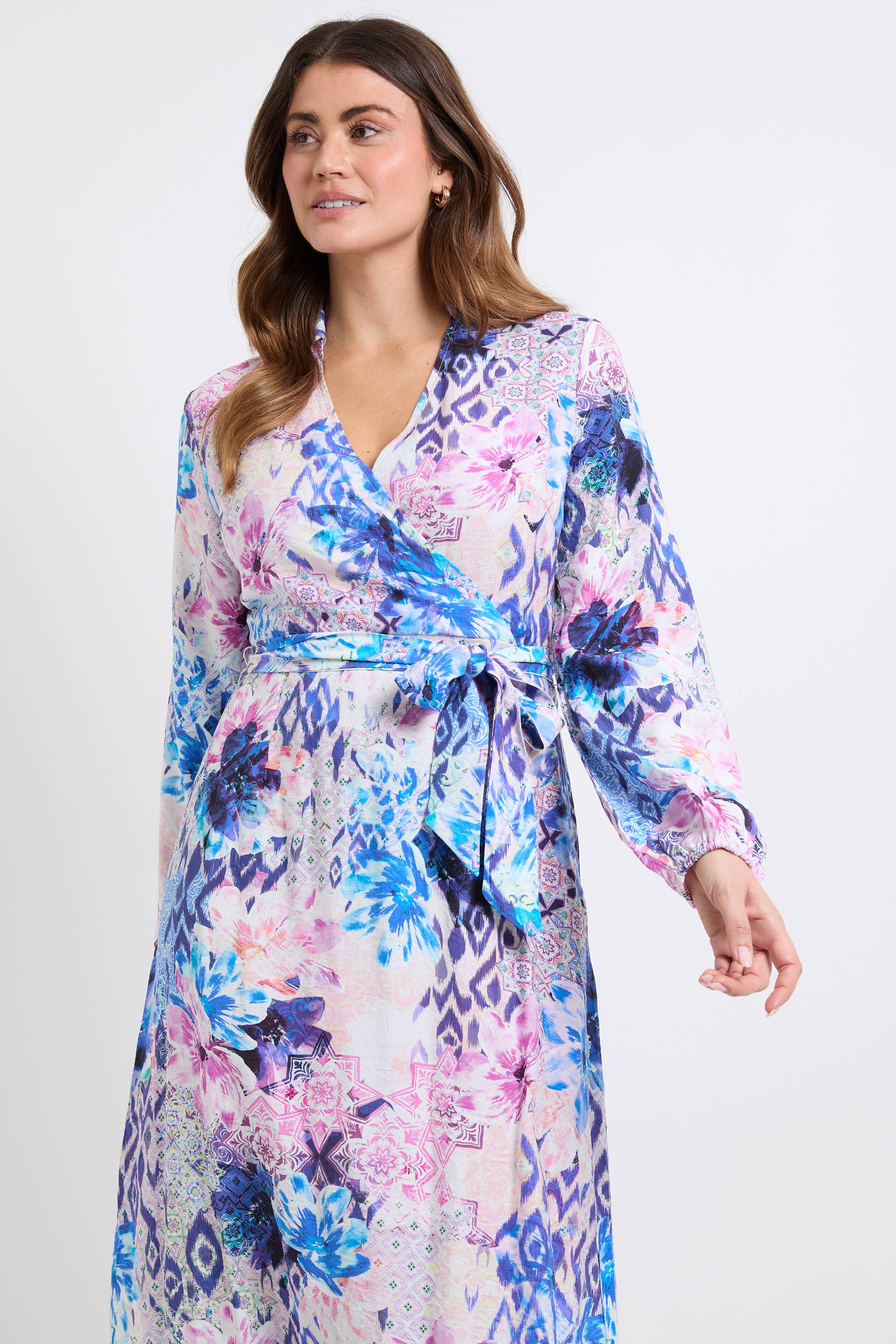 Wallis Robe Midi Portefeuille À Motif Floral