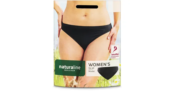 Naturaline Textil Damen Slip schwarz L