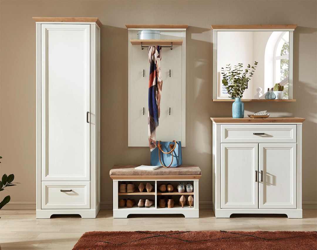 Garderobenschrank VITO Jamin, 41 x 65 x 204 cm, Holznachbildung weiß