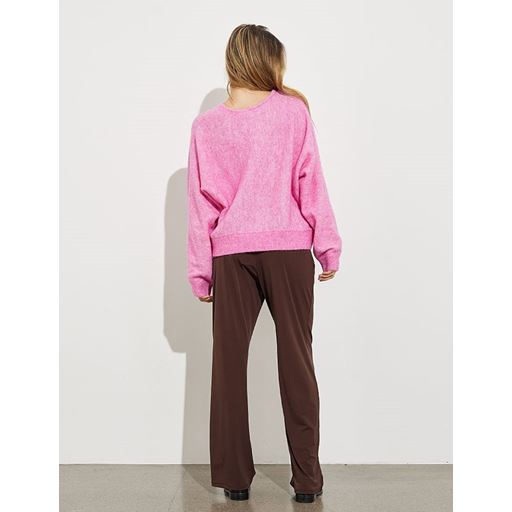 mbyM Tazmo Striktrøje, Fuchsia Pink Melange, M/L