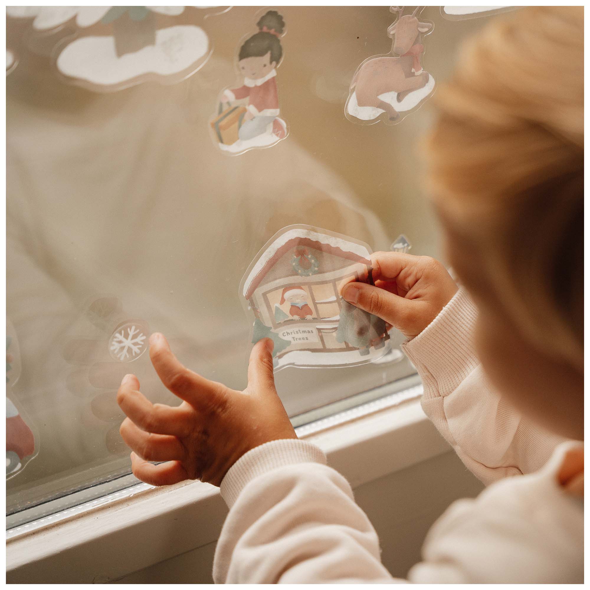 Little Dutch Raamstickers Kerst groen
