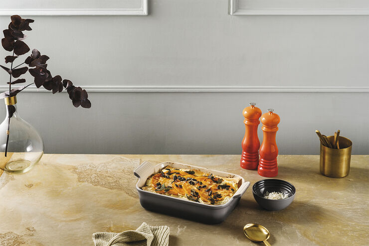 Le Creuset Heritage Rekt Fad 31/26cm Flint Flint