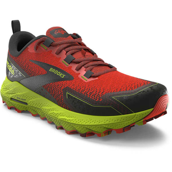 Chaussure trail BROOKS CASCADIA 18 CHERRY TOMATO/LIME/BLACK