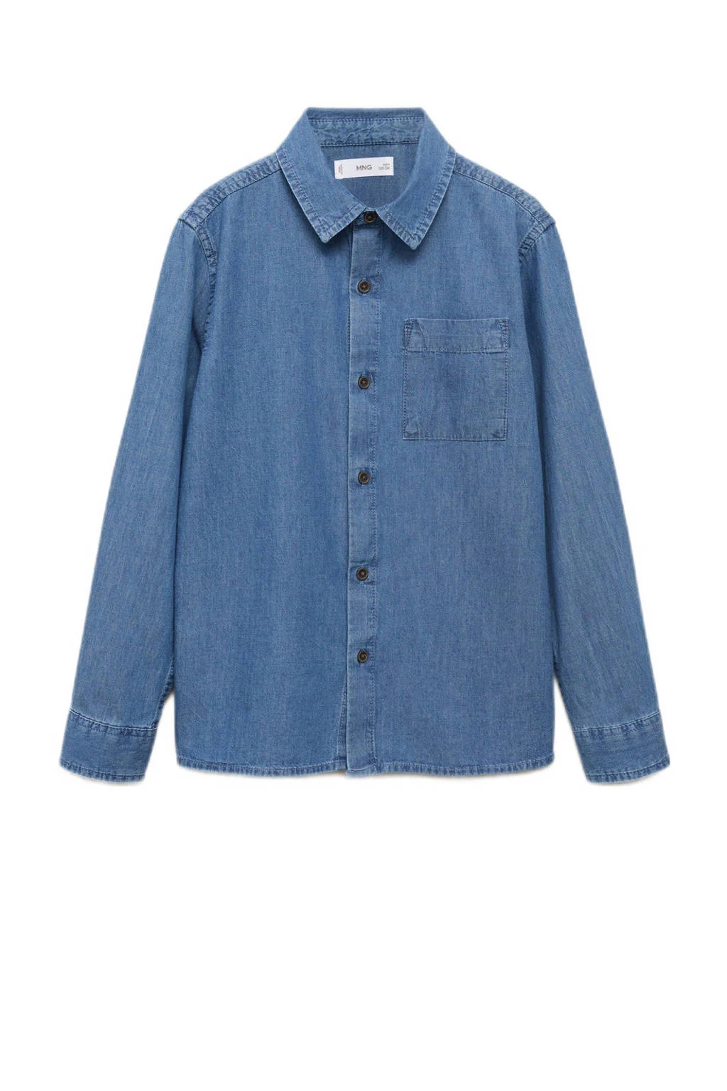 Mango Kids overhemd medium blue denim