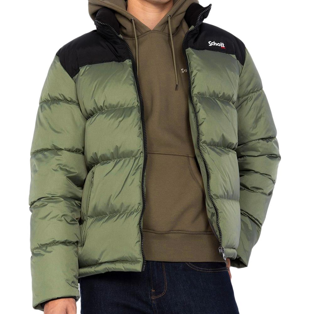 Schott Doudoune Kaki Homme Schott Utah2