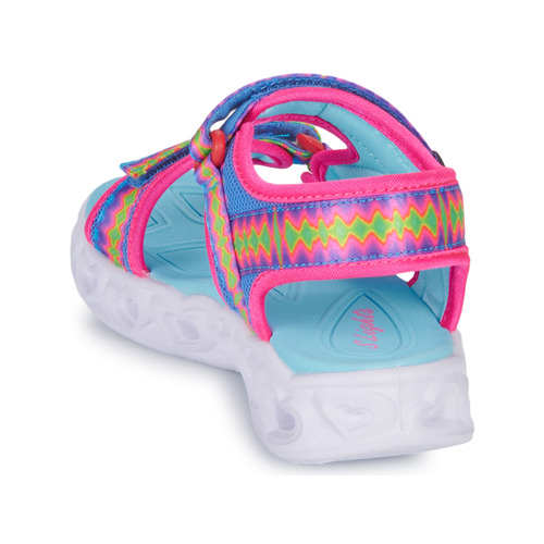 Skechers - HEART LIGHTS SANDALS - Rose / Bleu