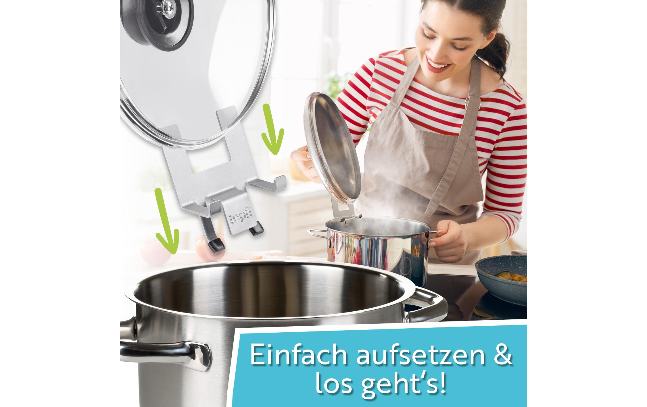 Topfdeckelhalter SilberLanglebiger und stabiler Deckelhalter