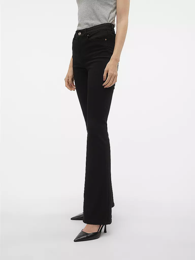 VERO MODA Jeans Bootcut Fit VMFLASH schwarz