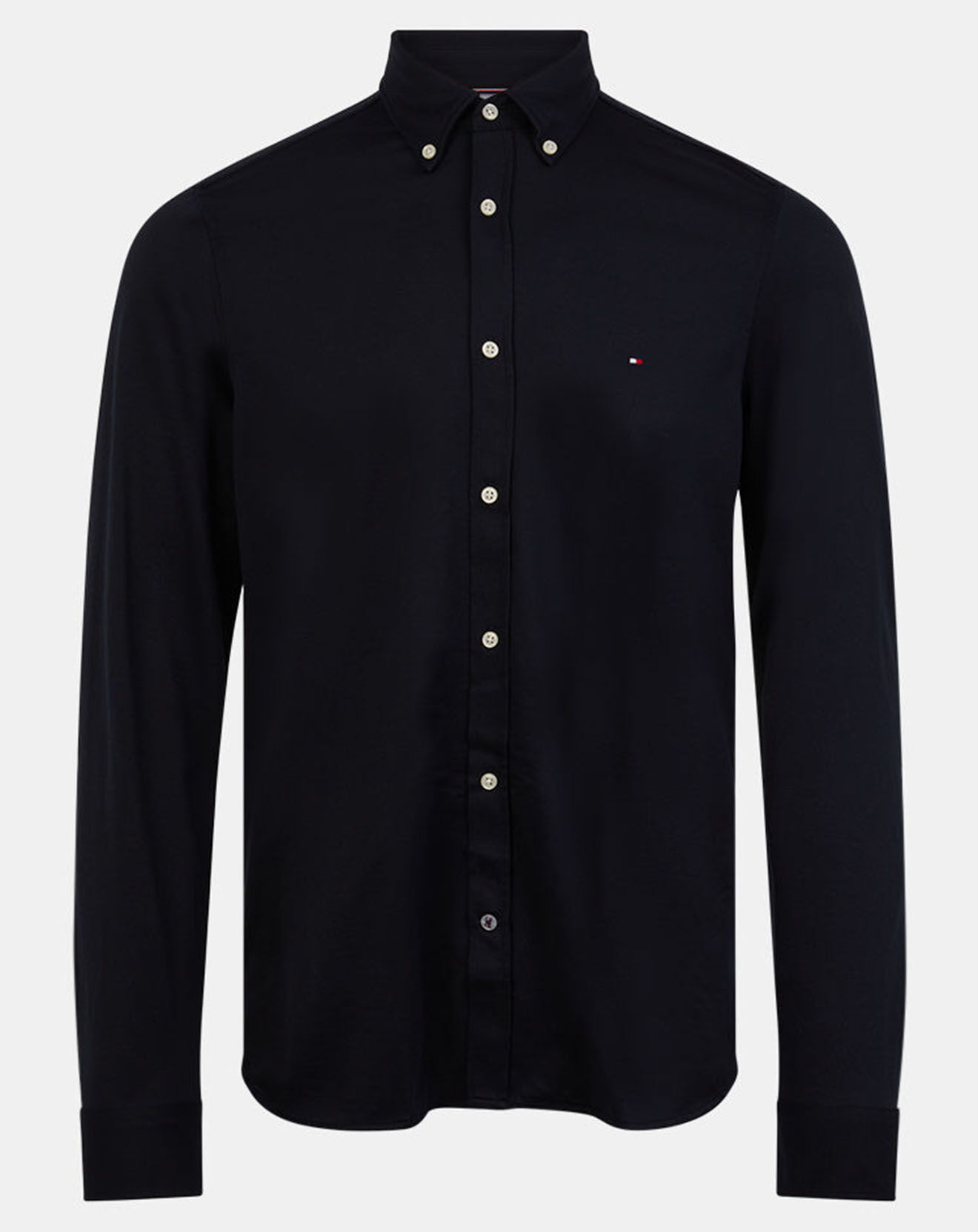 Tommy Hilfiger Chemise slim 1985 knit solid bleu marine
