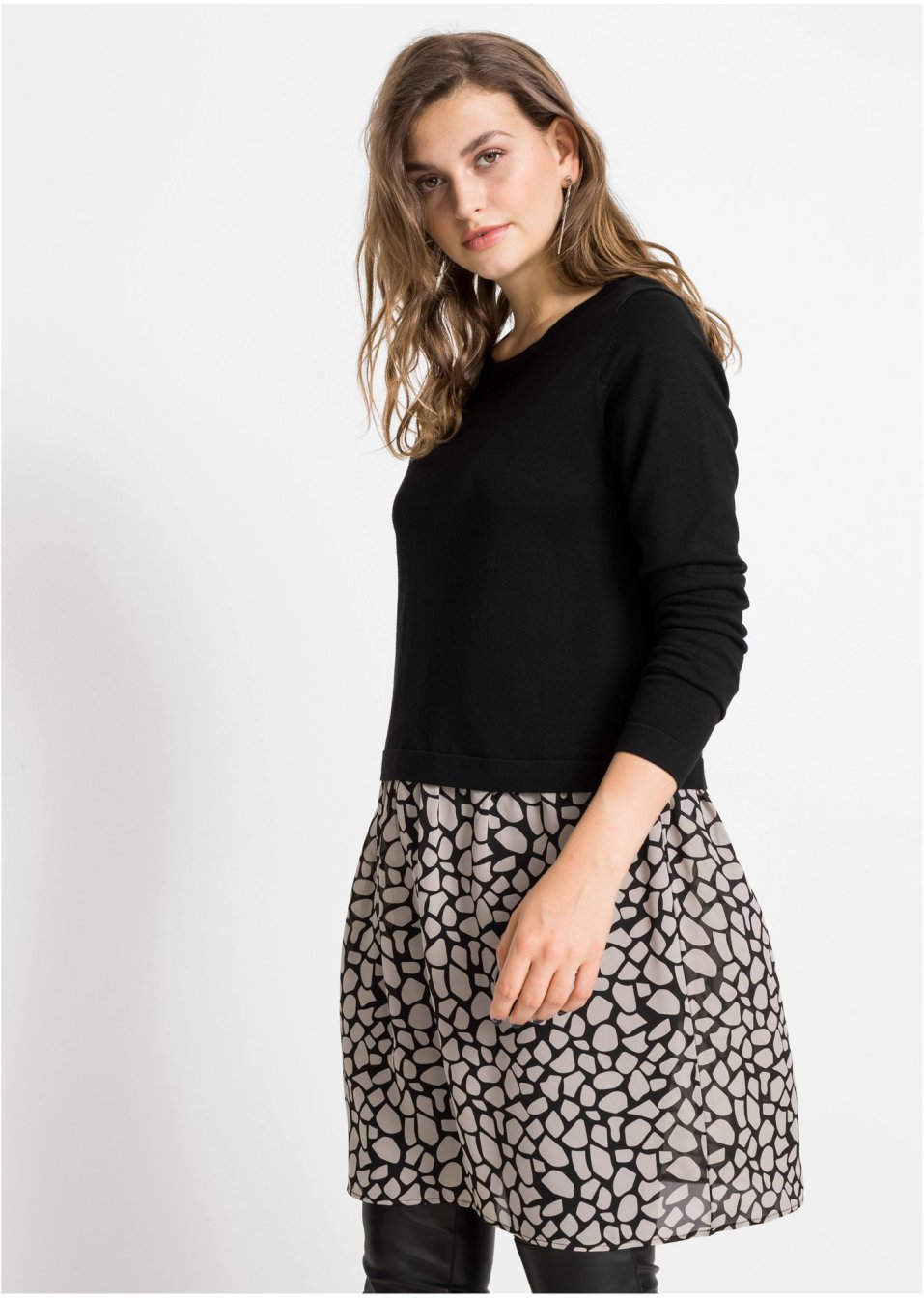 Pull avec empiècement jupe