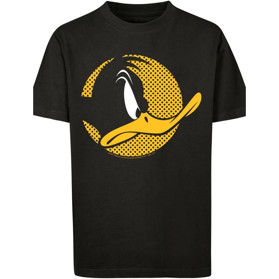 F4NT4STIC T-Shirt Looney Tunes Daffy Duck Dotted Cartoon Logo schwarz