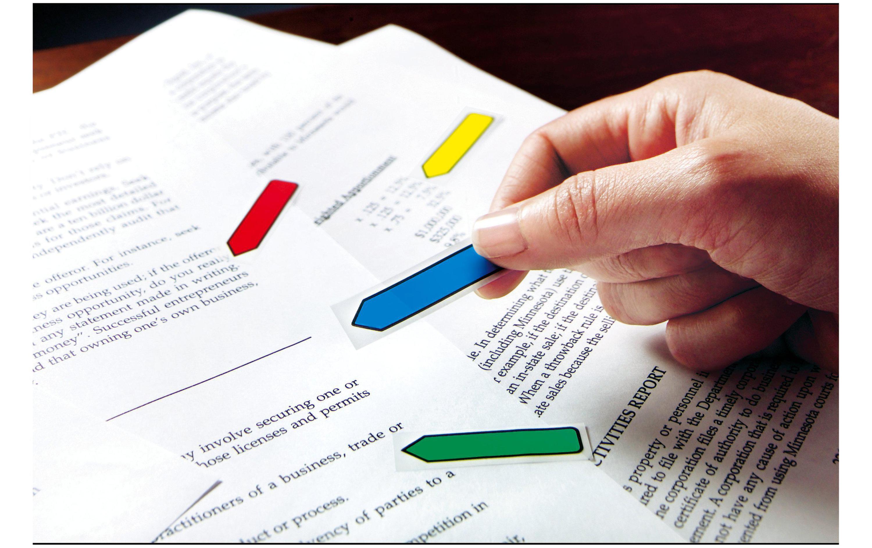 Page Marker Post-it Index Pfeile, 4 StückIndex Haftstreifen Pfeile im Spender