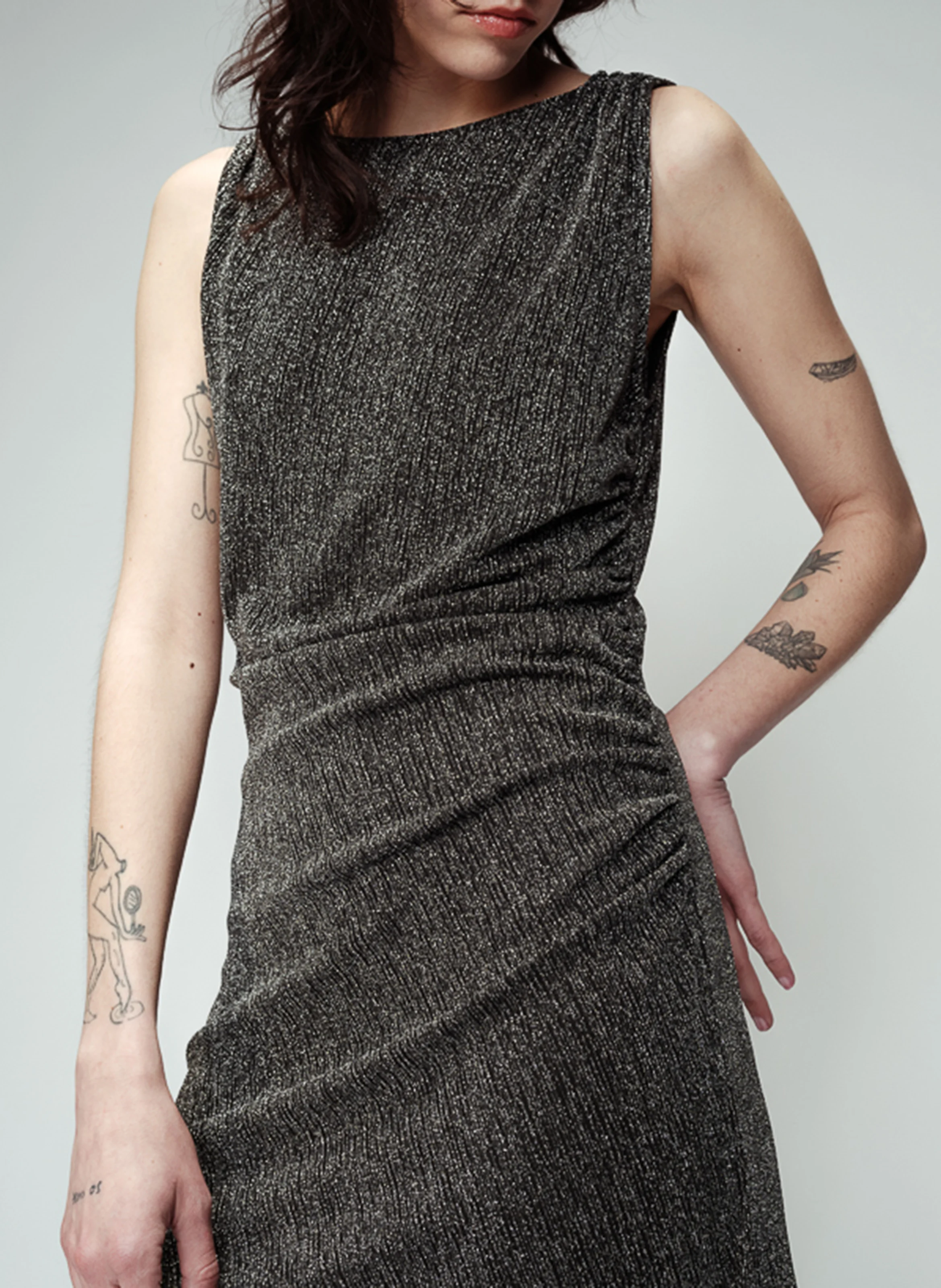 ORELIA - Robe courte pailletée | Argent