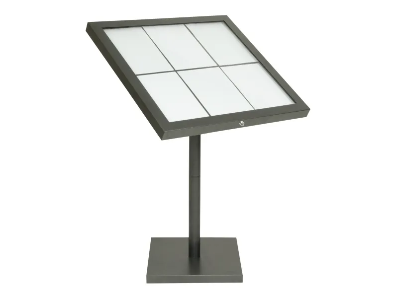 Securit® 6xA4 COATED STEEL belyst informationsdisplay