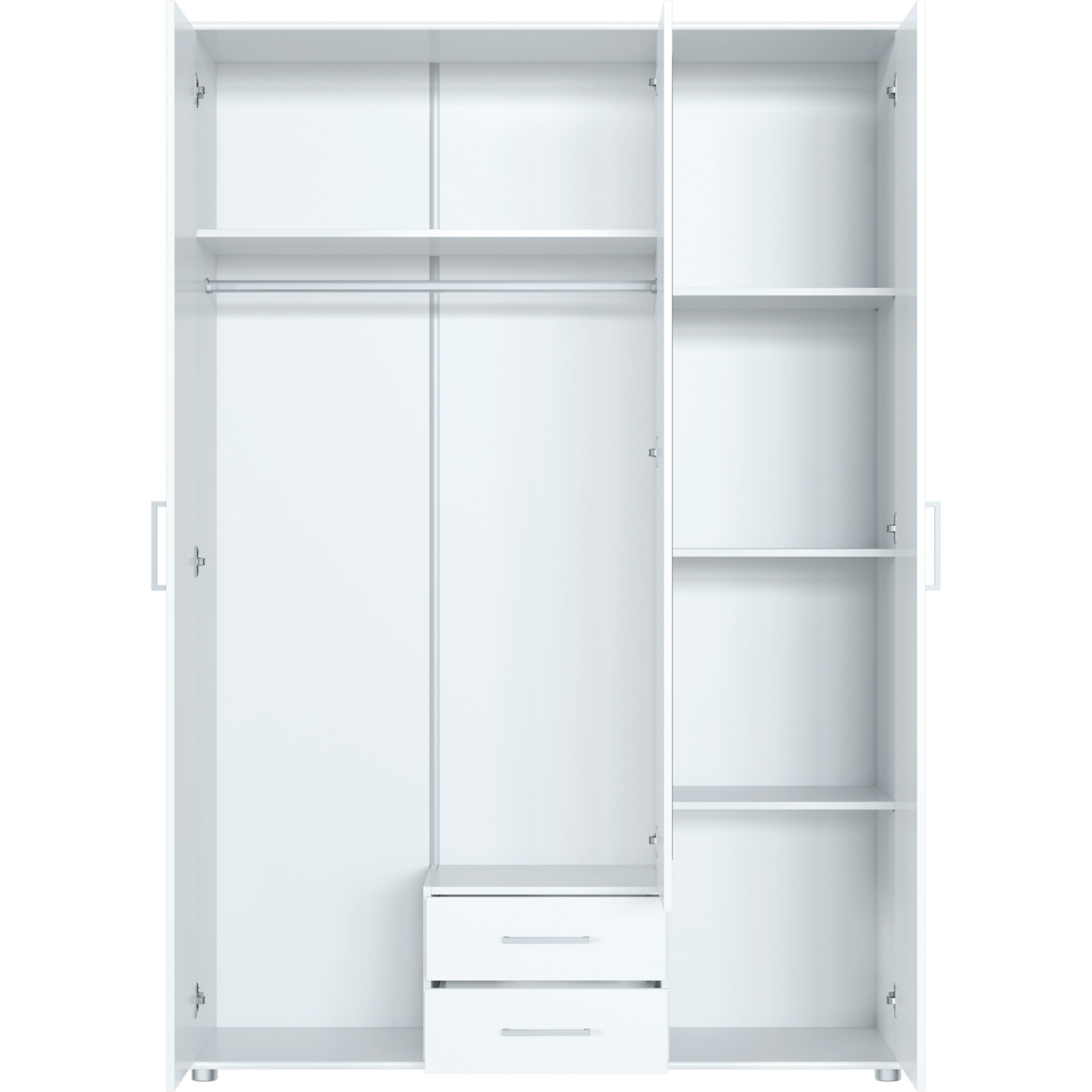 Schrank Bianca II, 3-türig, 137 x 201 cm weiss