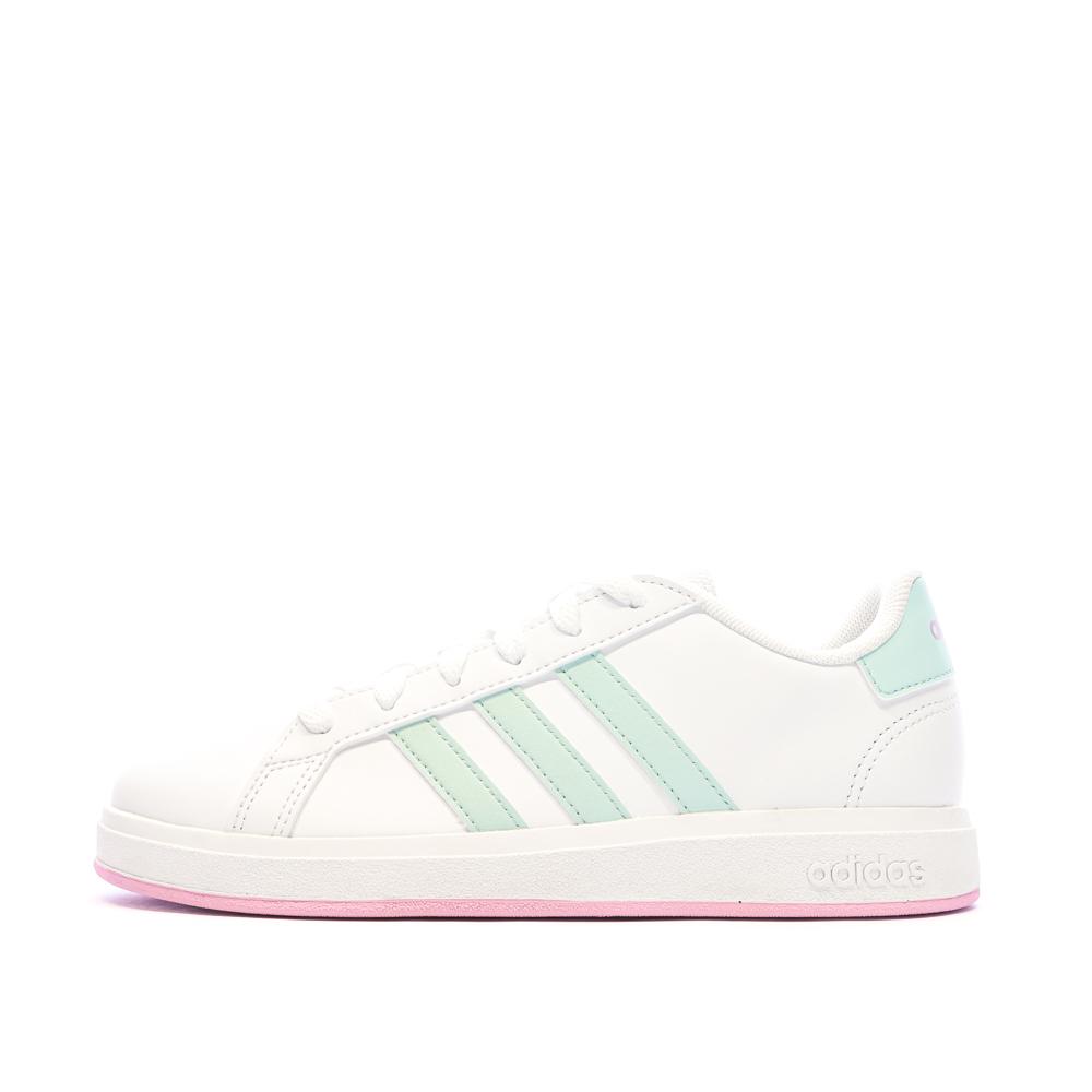 Adidas Baskets Blanc/Vert Fille Adidas Grand Court 2.0