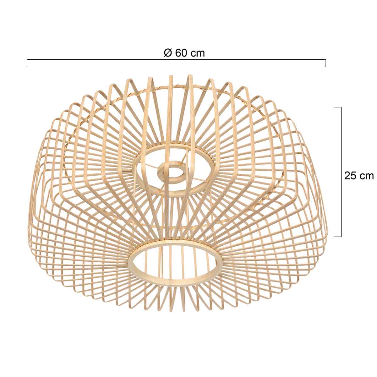 Steinhauer - Lampenkap Naturel Bamboe - 60x60x25cm