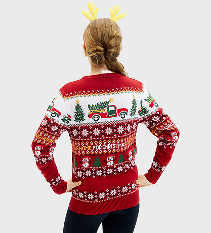 Jule-Sweaters Bluse - Driving Home For Christmas - R?d