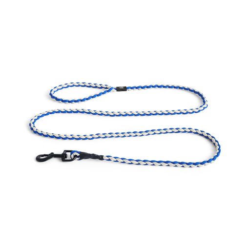 HAY Dog Braided Hundesnor, Blue/Off White