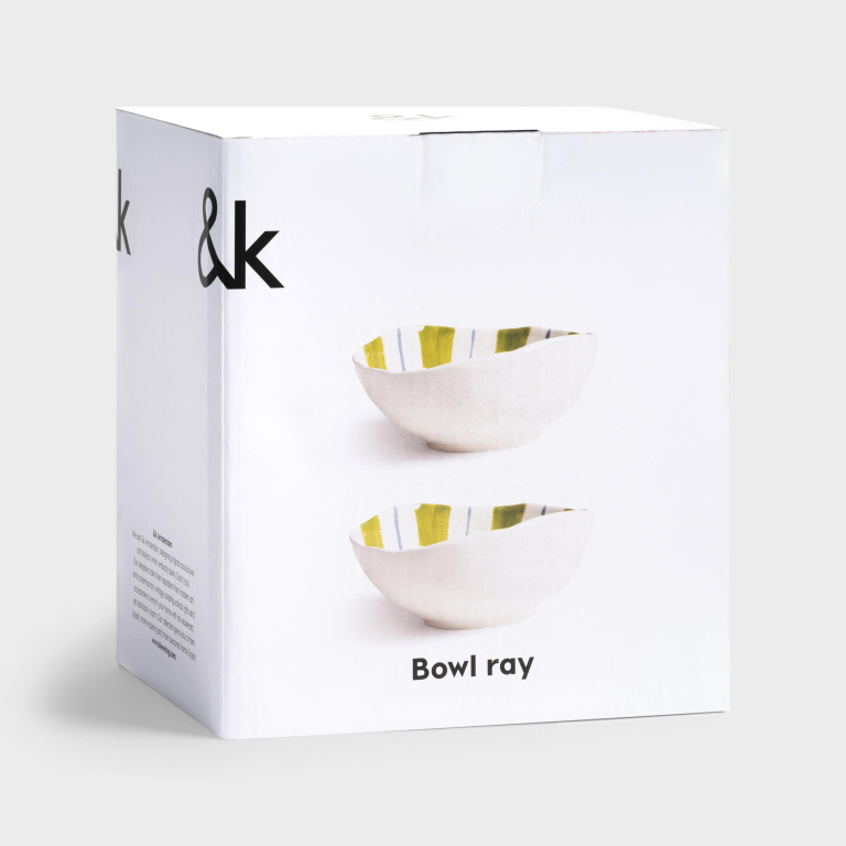 &klevering Ray kom 13x16,5 set van 2 roze