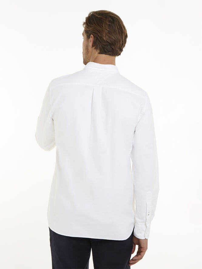 Tommy Hilfiger SOLID HERITAGE OXFORD RF SHIRT Optic white