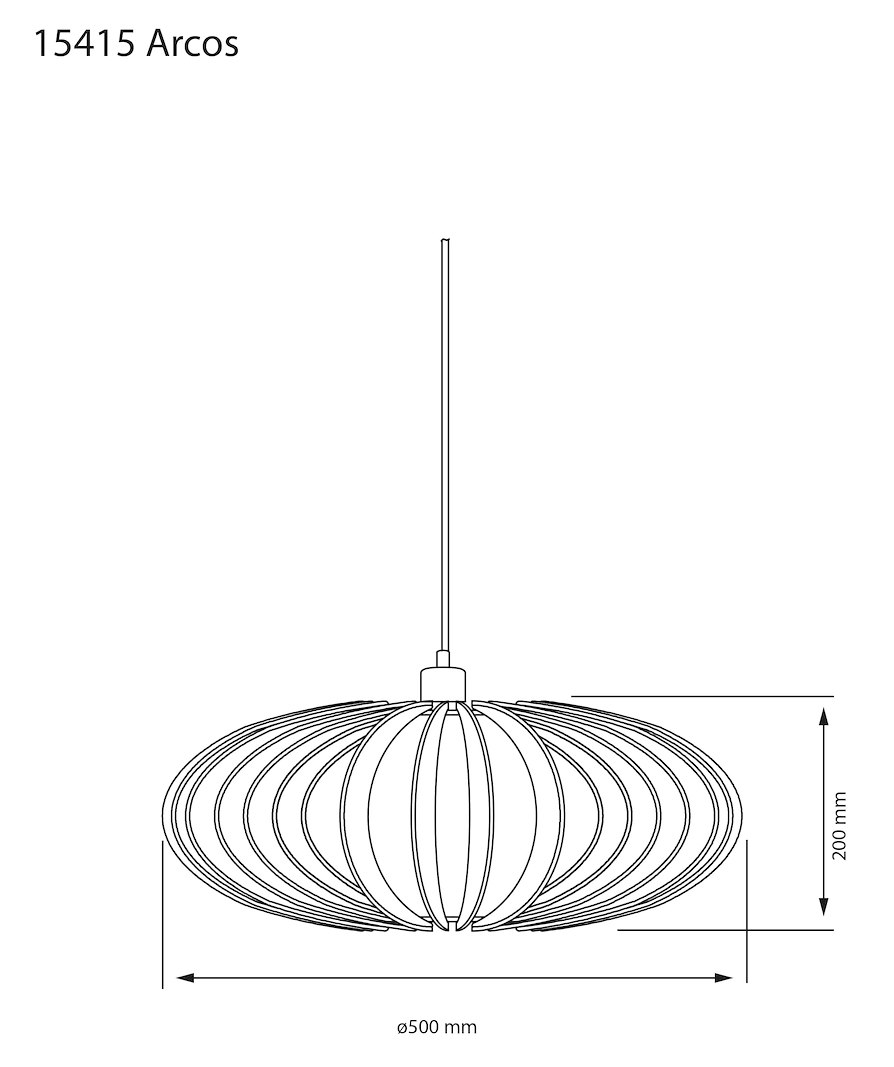Arcos taklampe Natur E27