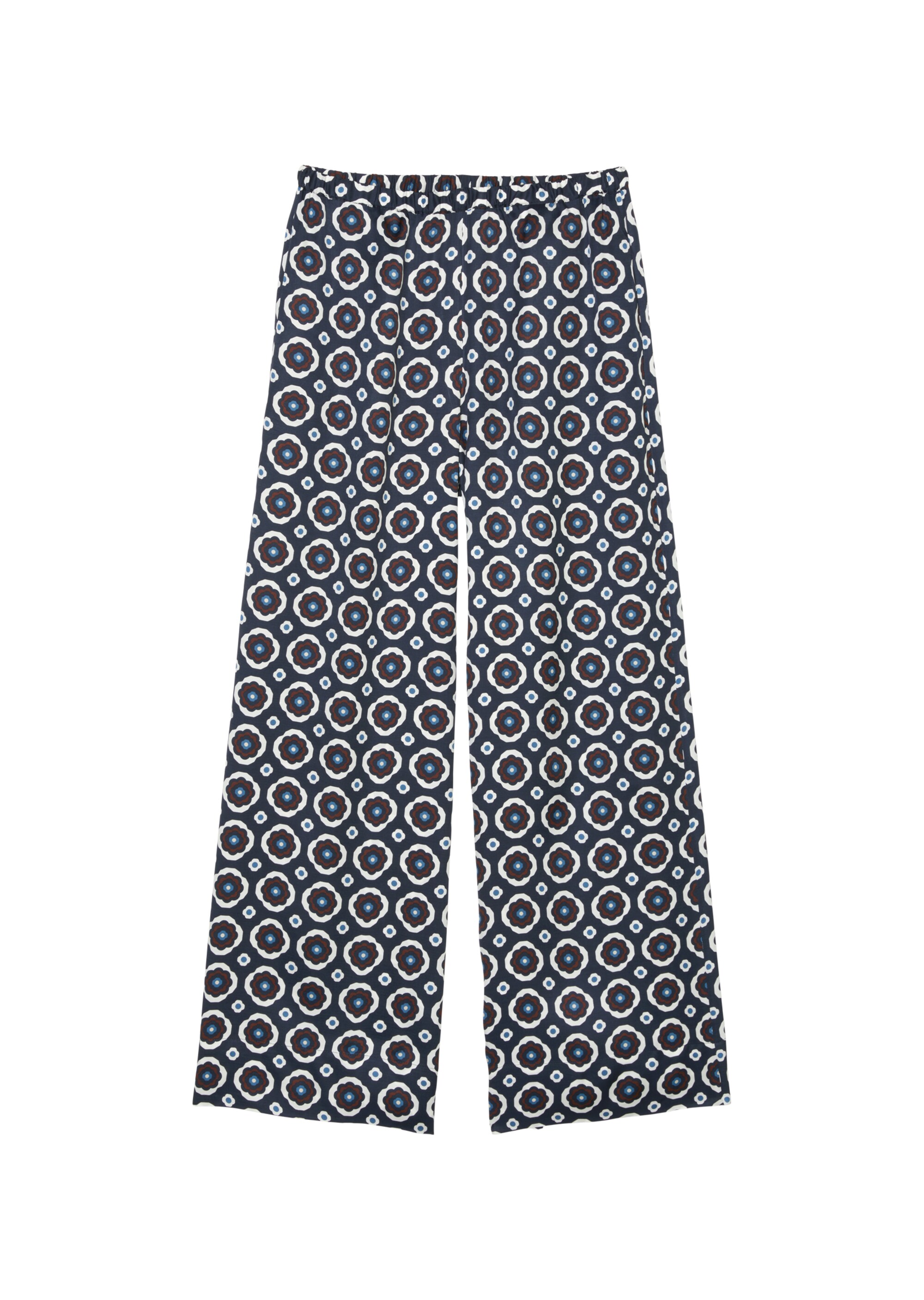 Bedruckte Wide Leg Pants aus Viskose-Twill