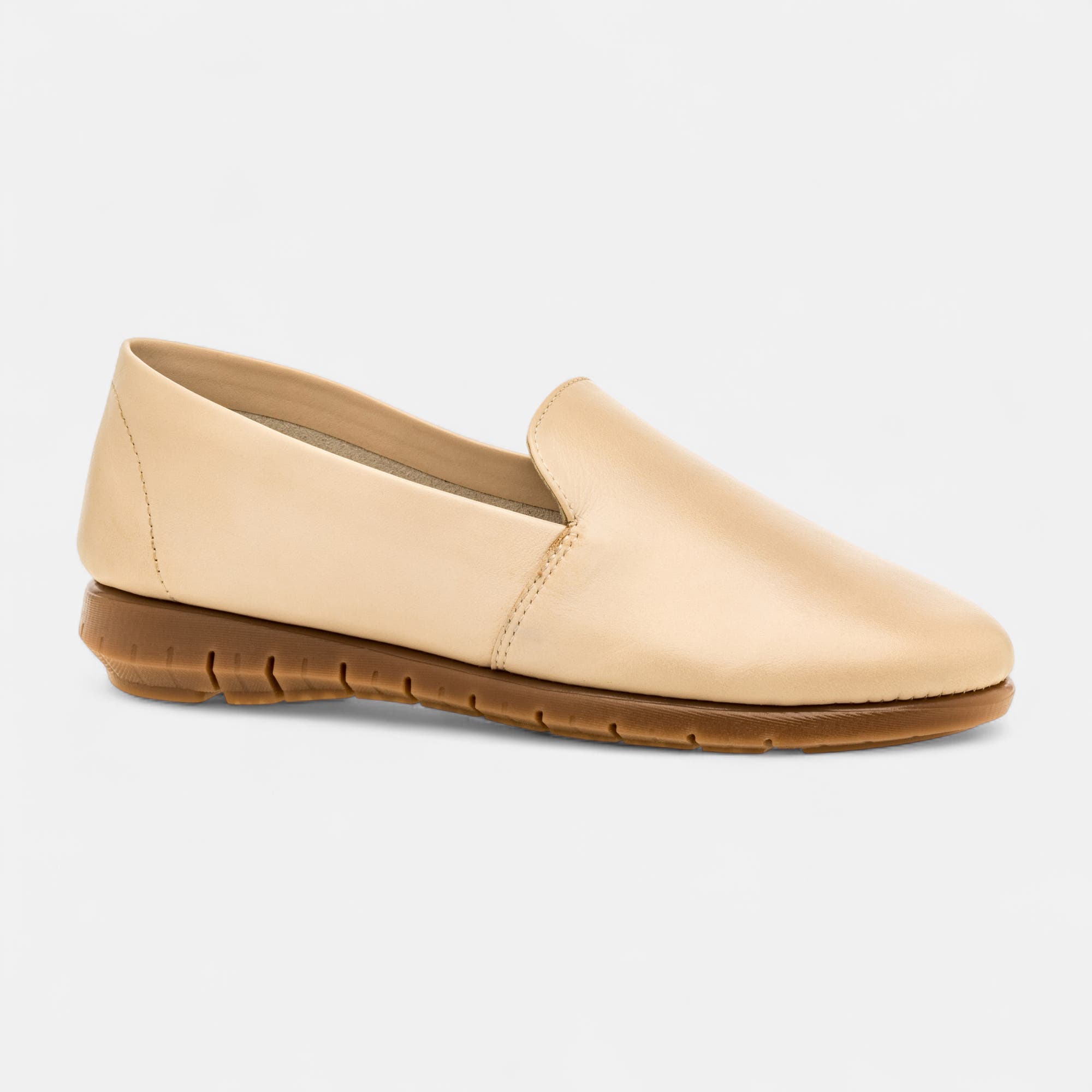 Mocassins Femme en cuir beige