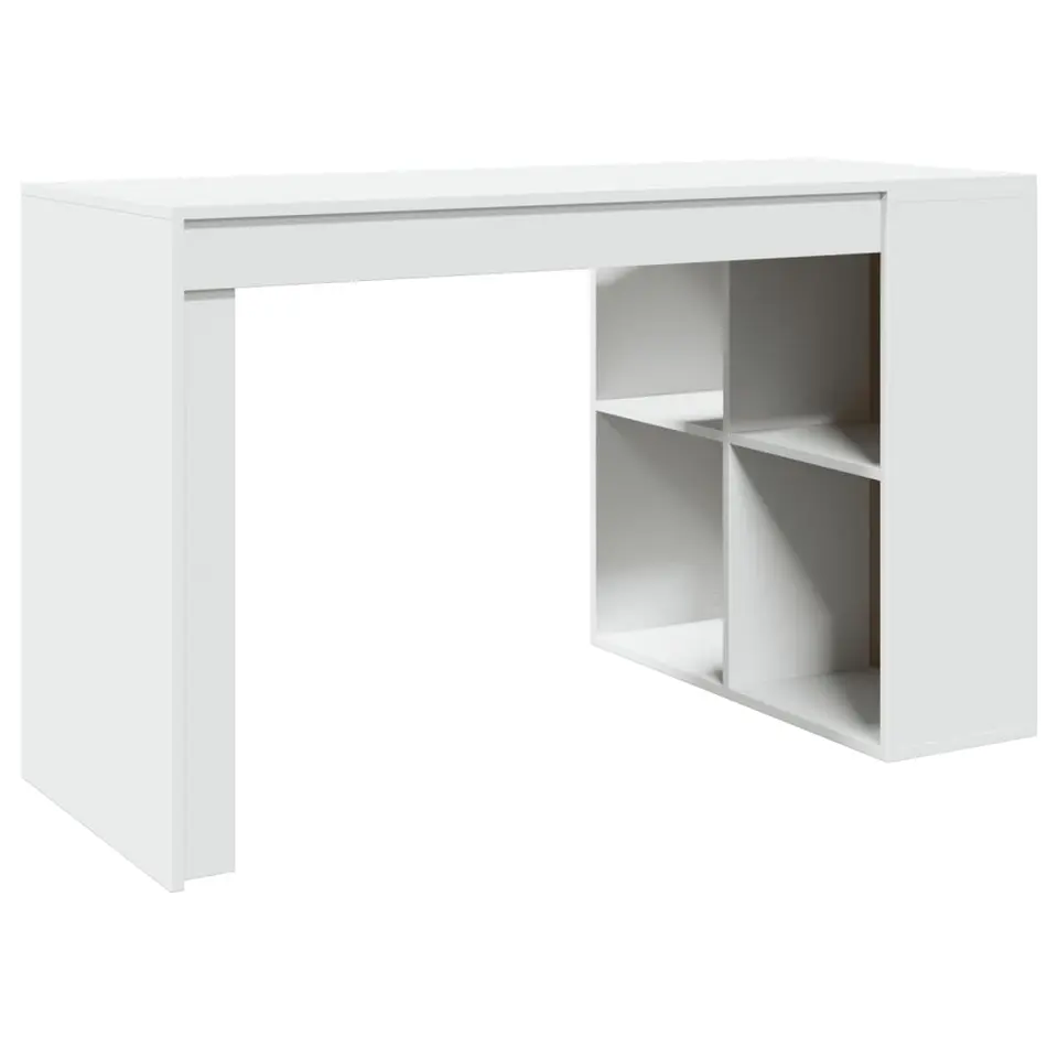 vidaXL - Bureau - Wit - Bewerkt hout