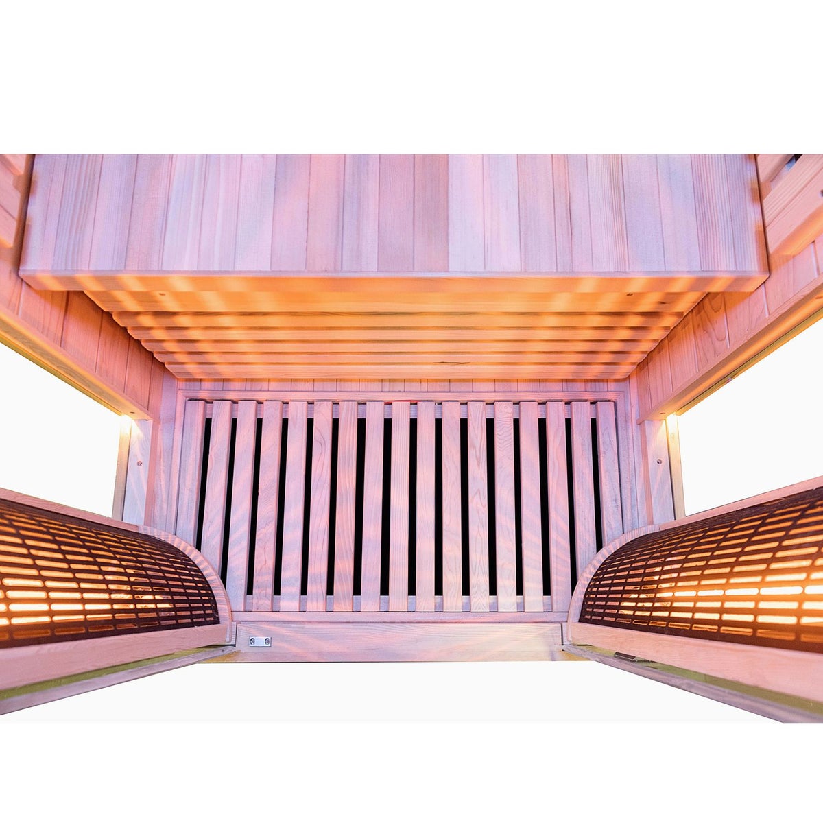 Dewello® Infraroodcabine Infraroodsauna KINGSTON 90cm x 90cm incl. 3 full spectrum emitters, 4 koolstof emitters, gekleurd licht, LED