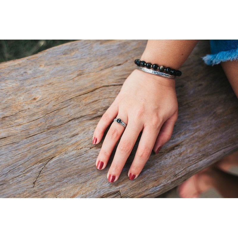Bracelet Agate Rubanée Argent 925