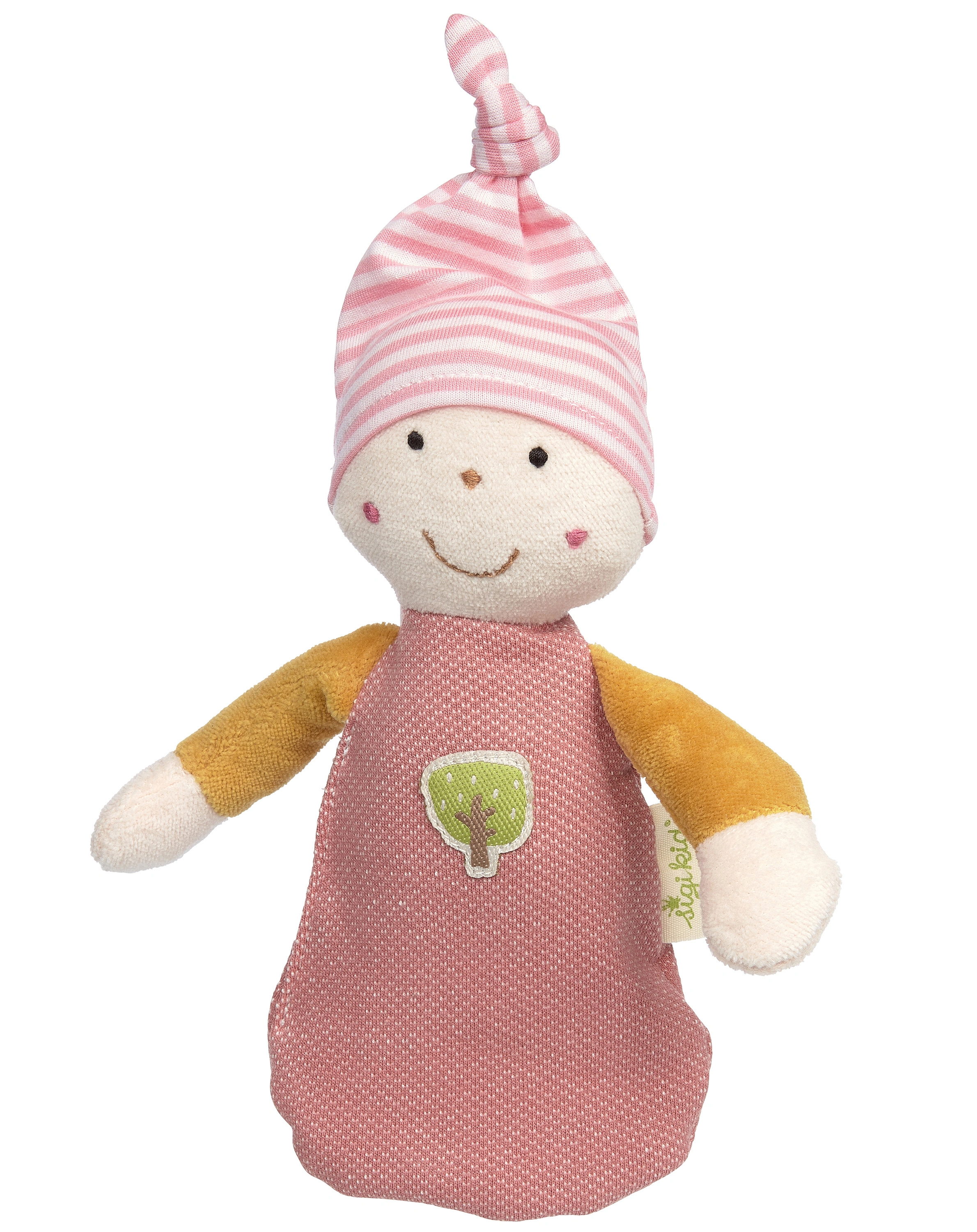 Stoffpuppe WICHTEL LU GREEN in rosa