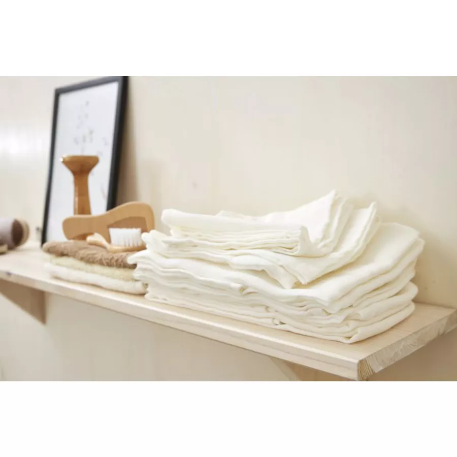Meyco Musselin Waschhandschuhe 6er Pack Uni White