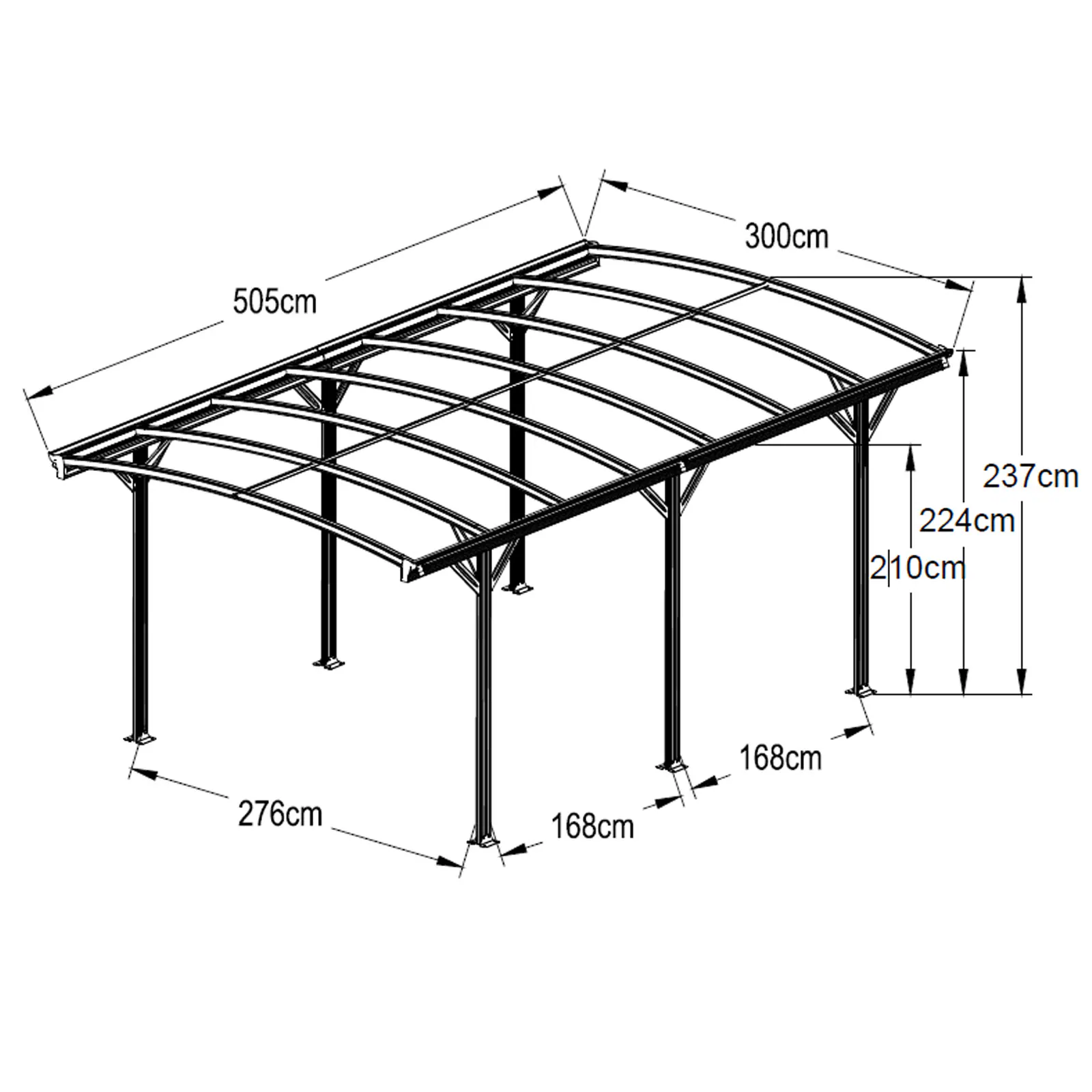 HOME DELUXE Design Carport FALO, weiß