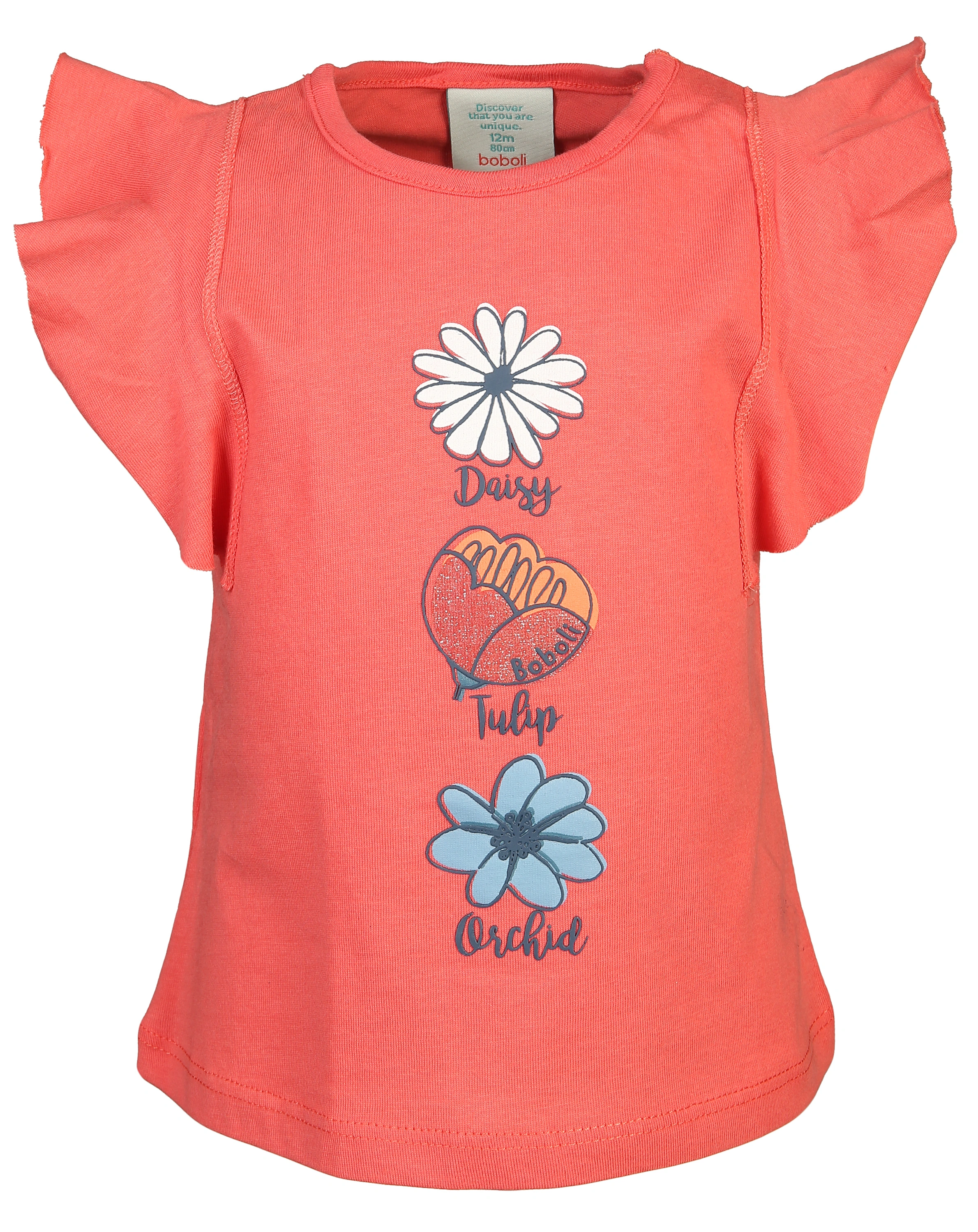 T-Shirt FRÜHLINGSBLUMEN in koralle