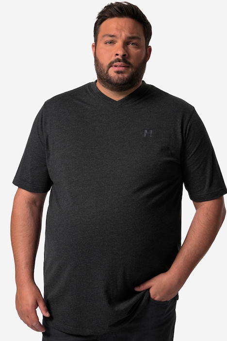 Men+ T-Shirt, Basic, 2er-Pack, Halbarm, V-Ausschnitt, bis 8 XL