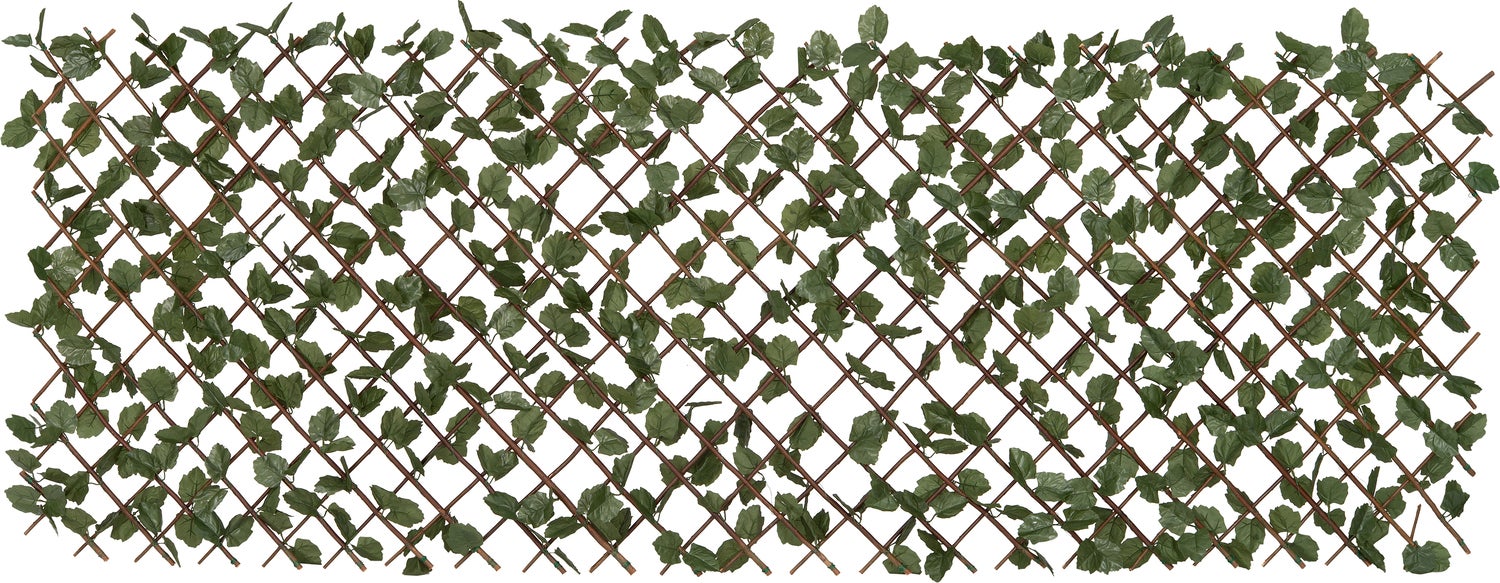 Intratuin klimrek met kunstbladeren Gabe groen / bruin 100 x 200 x 9 cm
