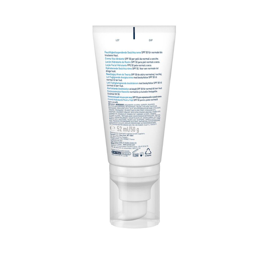 CERAVE  Loção Facial Hidratante FPS 50 - 52ml
