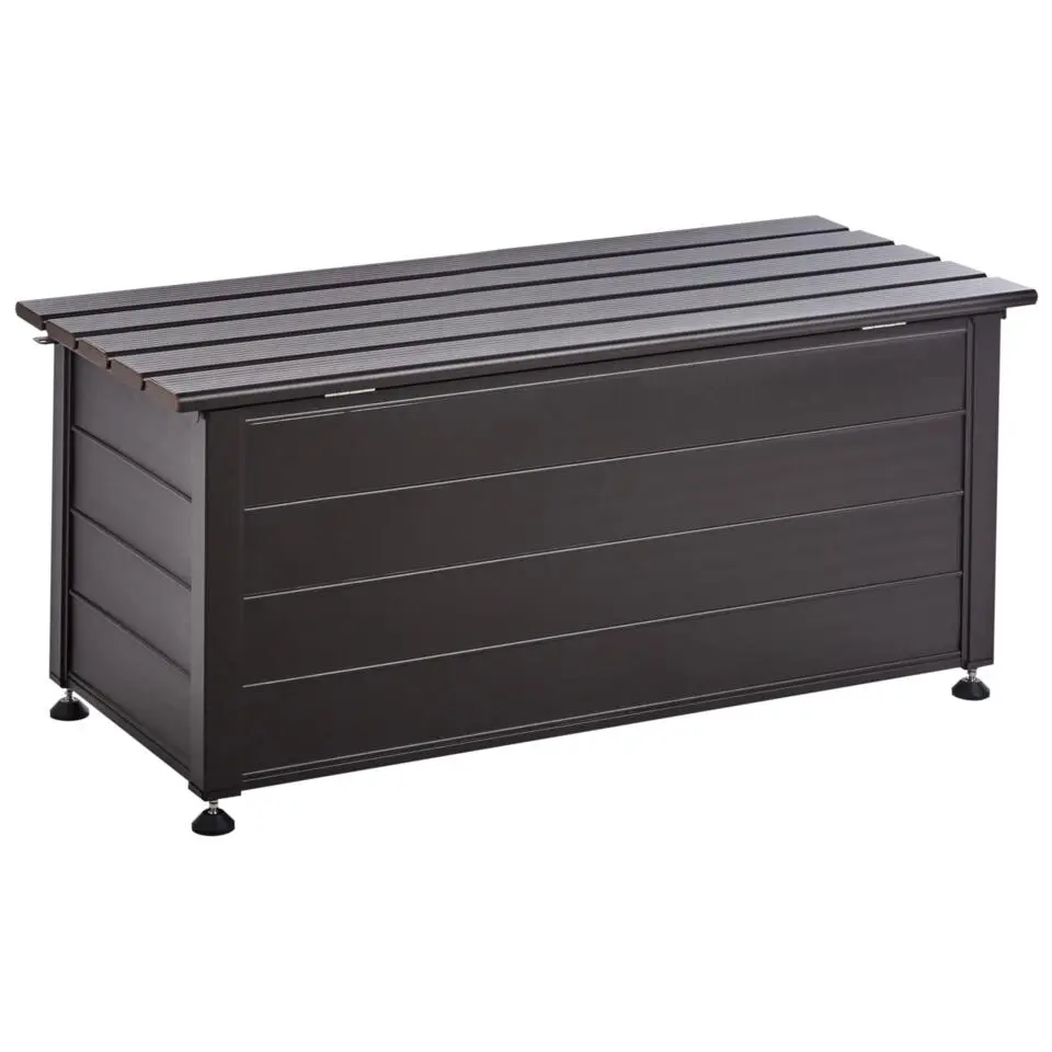 CAMPALTO - Kussenbox - Donkerbruin - 113 x 50 cm - Aluminium