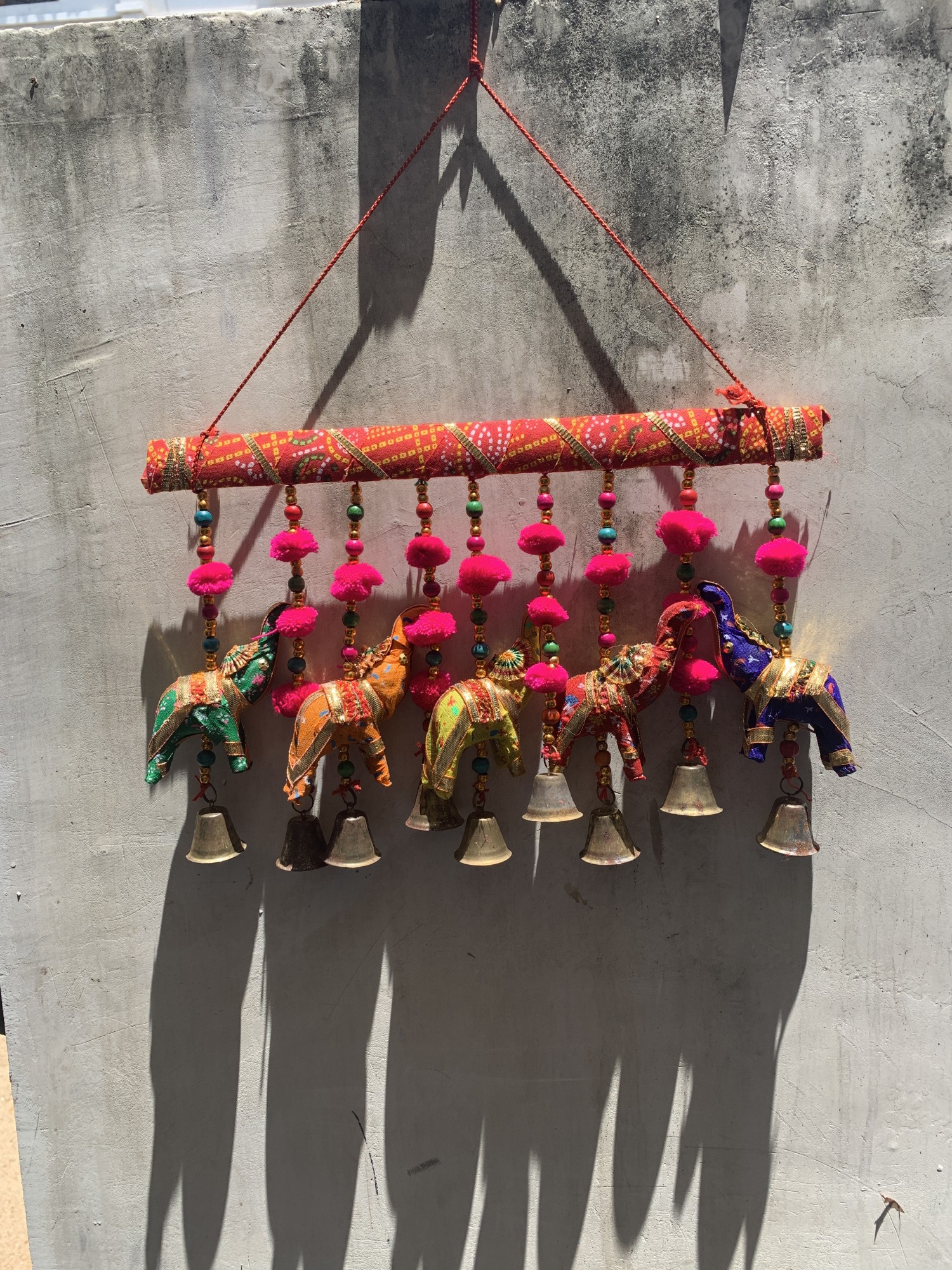 Indoor-Windspiel '5 Elefanten', multicolor, B 30 cm, H 20 cm von fischer's lagerhaus