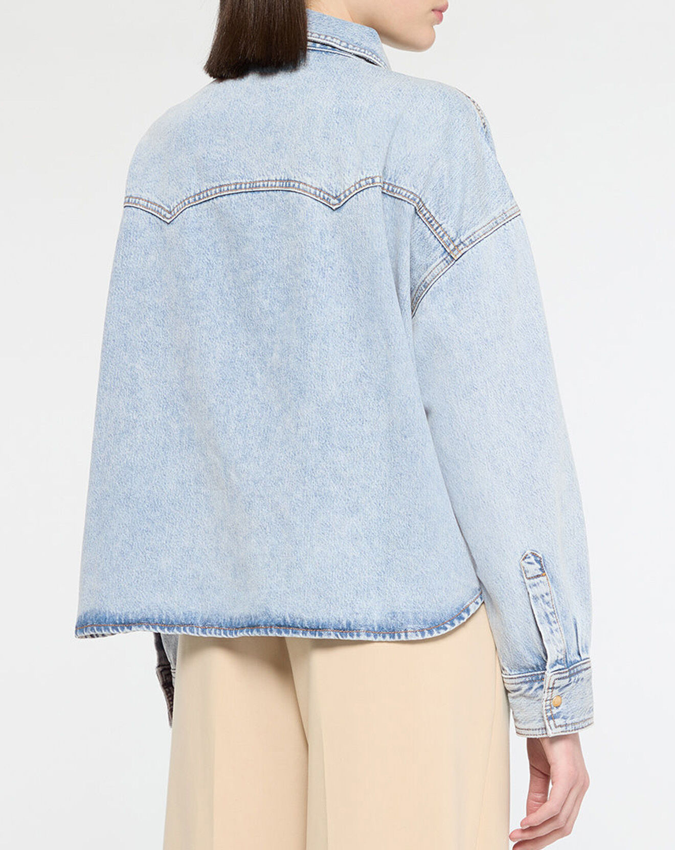 Scotch & Soda Veste en Jean Oversize bleu clair