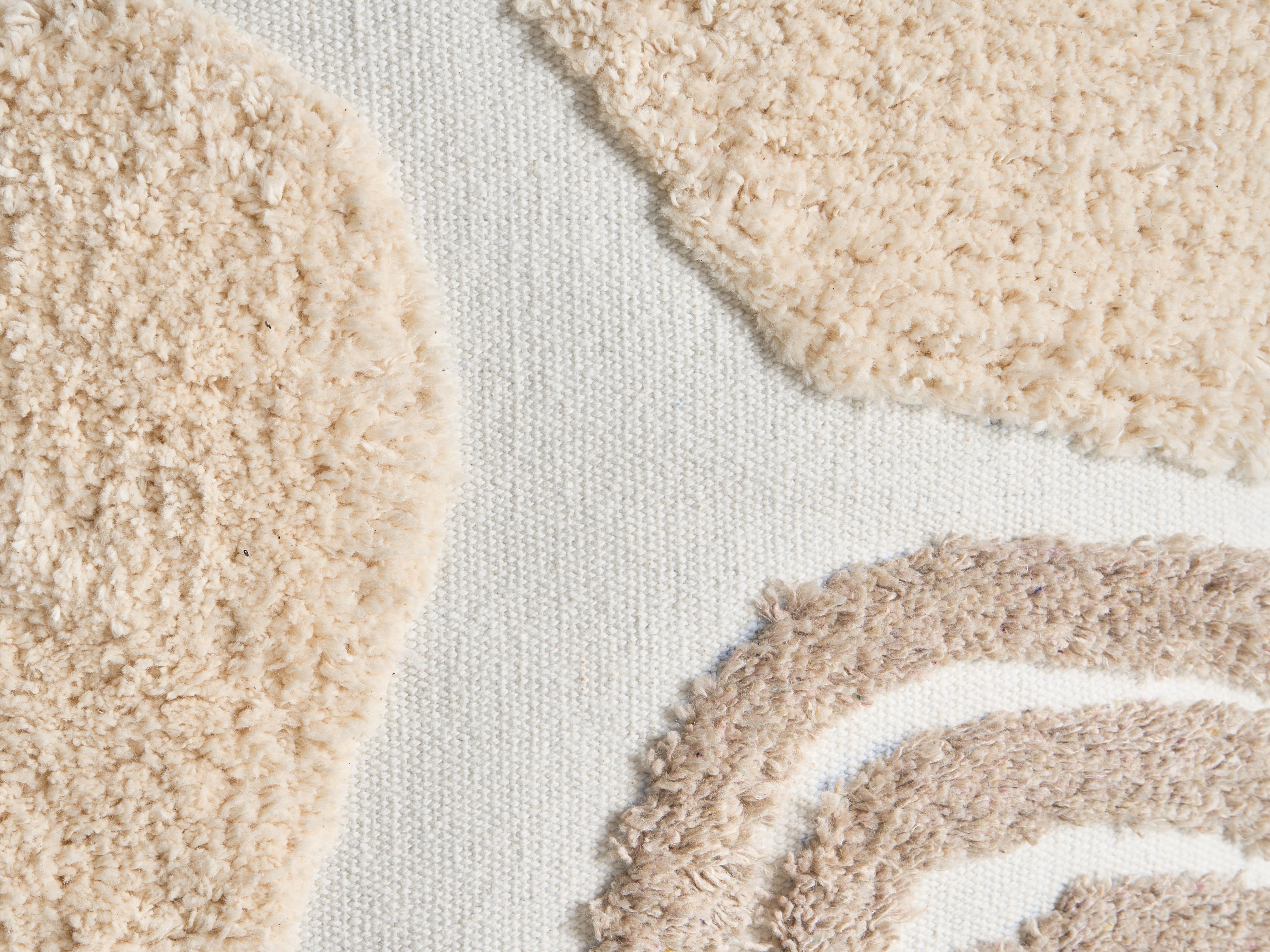 Set van 3 sierkussens ALSTONIA Katoen 30 x 50 cm 45 x 45 cm Beige abstract patroon