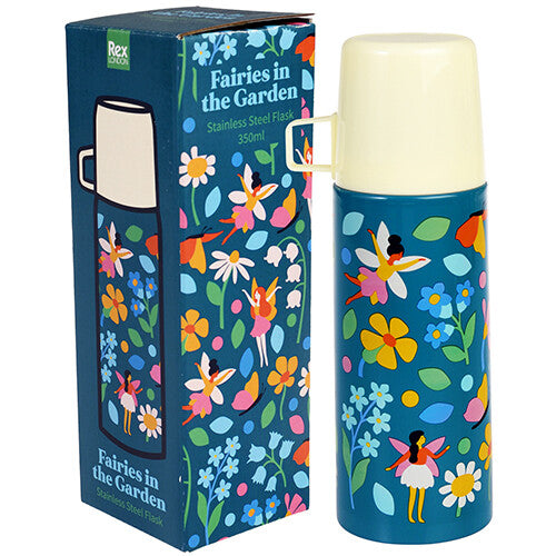 Rex london rvs thermosfles met beker - fairies in the garden - 350 ml