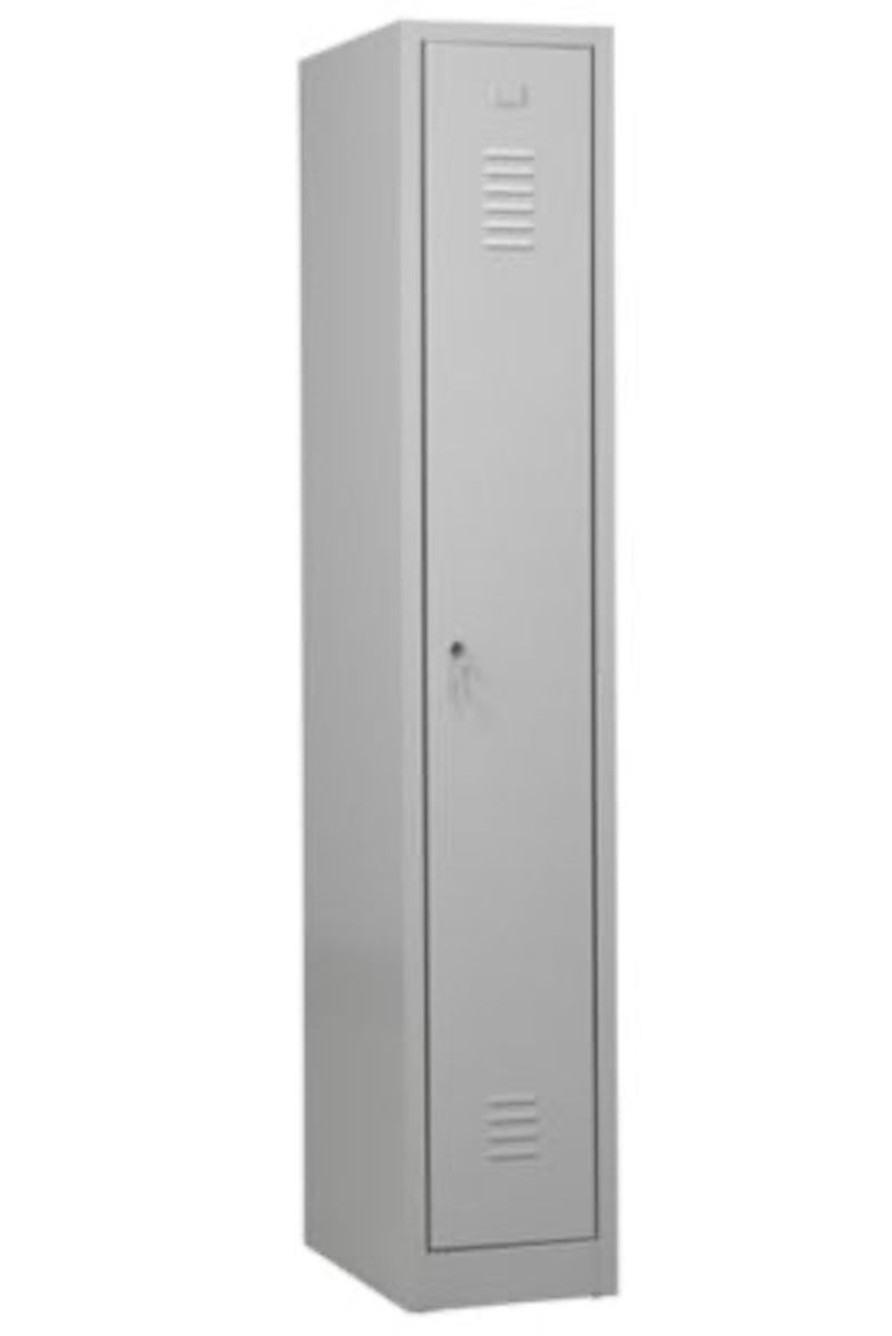 PROREGAL Garderobekast Camel 1 Compartiment HxBxD 180 x 30 x 50 cm Cilinderslot Grijs