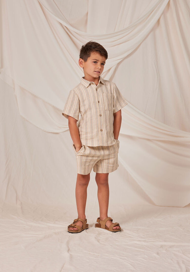 RYLEE + CRU grijze rylee + cru casual overhemd short sleeve shirt