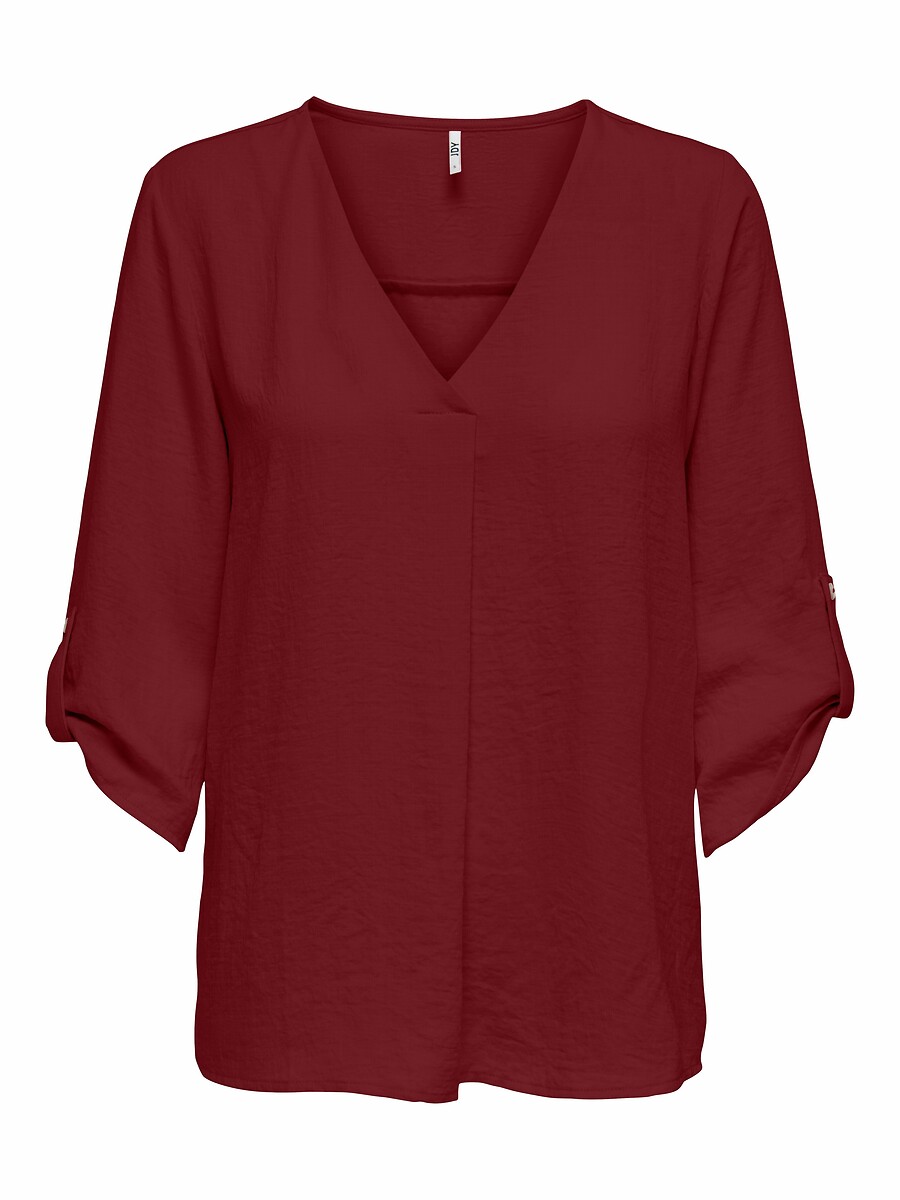 Blusa JDY com mangas 3/4 e decote em V.