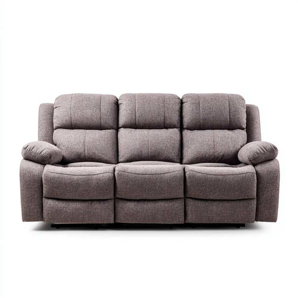 3-Sitzer-Sofa Stoffpolsterung 200x95x100 cm – Dunkelgrau – Entspannungsfunktion
