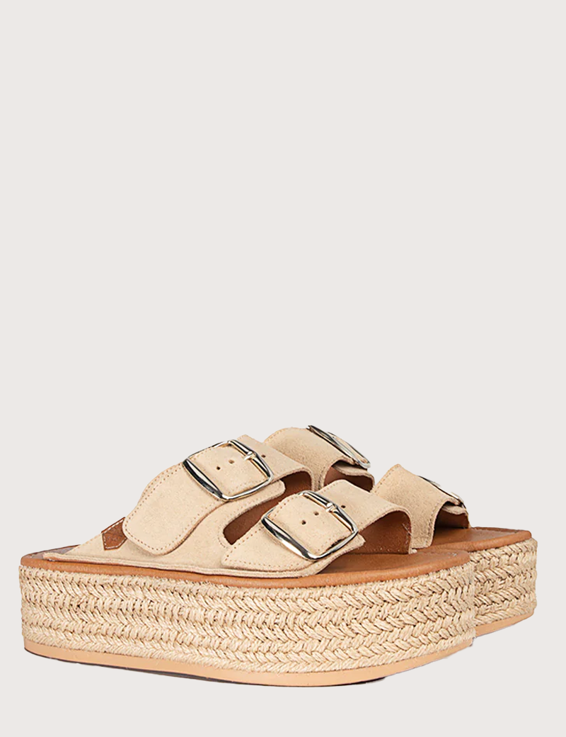 POPA MULES COMPENSÉES MORELL BEIGE SOFT