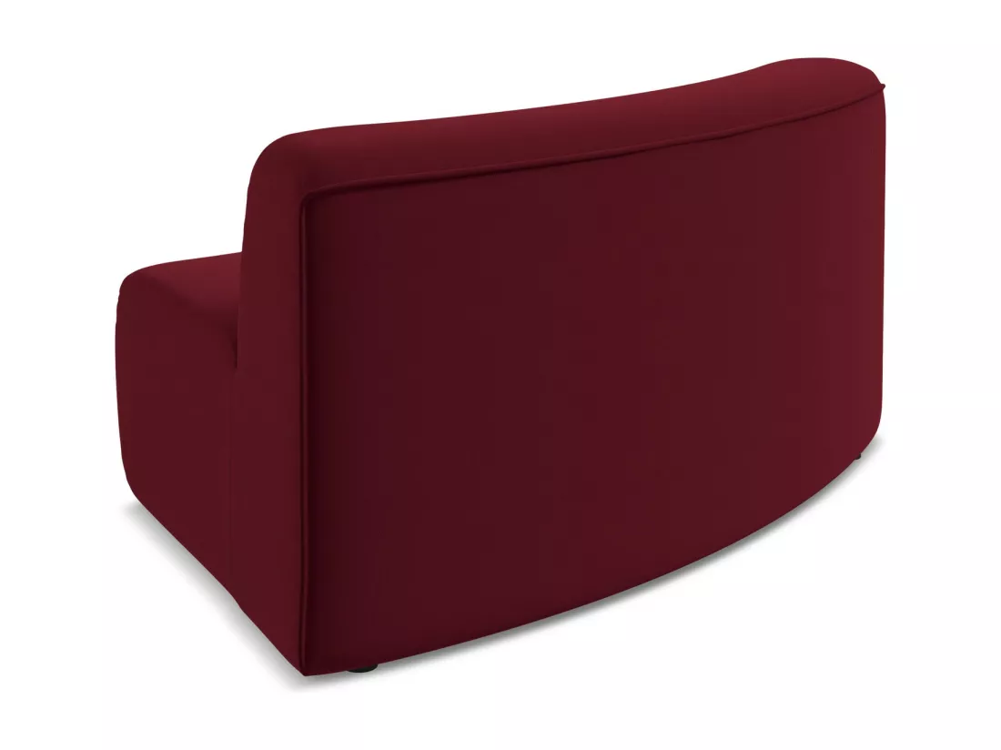Fauteuil d'angle pour canapé modulable en velours - bourgogne - EKAHI