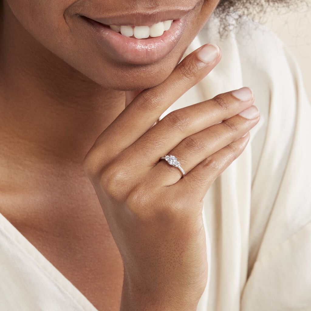 Bague Mallory Argent Blanc Oxyde De Zirconium